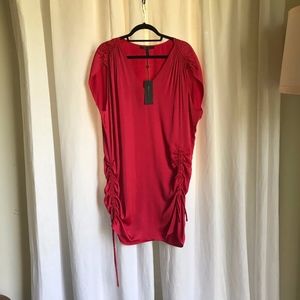 BCBG MaxAzaria Red Dress with Side Ties